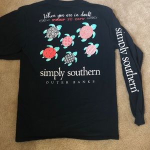 Simply southern navy blue long sleeve t-shirt